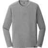 Custom New Era Heritage Blend Long Sleeve Crew Tee. Shadow Grey He