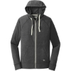 Custom New Era Sueded Cotton Blend Full-Zip Hoodie. Black Heather