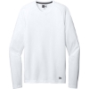 Custom New Era Series Performance Long Sleeve Crew Tee. White Solid