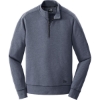 Custom New Era Tri-Blend Fleece 1/4-Zip Pullover. True Navy Blue Heather