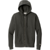 Custom New Era Heritage Fleece Full-Zip Hoodie Graphite Gray