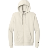Custom New Era Heritage Fleece Full-Zip Hoodie Soft Beige