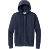 Custom New Era Heritage Fleece Full-Zip Hoodie True Navy Blue