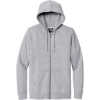 Custom New Era Comeback Fleece Full-Zip Hoodie Athletic Heather Gray