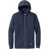 Custom New Era Comeback Fleece Full-Zip Hoodie True Navy Blue