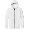Custom New Era Comeback Fleece Full-Zip Hoodie White