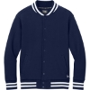 Custom New Era Varsity Heavyweight Fleece Jacket True Navy Blue