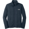 Custom The North Face Sweater Fleece Jacket. Urban Navy Heather Blue