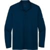 Custom Nike Dri-FIT Micro Pique 2.0 Long Sleeve Polo Navy Blue