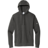 Custom Nike Club Fleece Sleeve Swoosh Pullover Hoodie Anthracite Gray