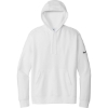 Custom Nike Club Fleece Sleeve Swoosh Pullover Hoodie White