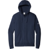 Custom Nike Club Fleece Sleeve Swoosh Full-Zip Hoodie Midnight Navy Blue
