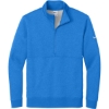Custom Nike Club Fleece Sleeve Swoosh 1/2-Zip Light Game Royal Blue Heather