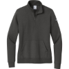 Custom Nike Womens Club Fleece Sleeve Swoosh 1/2-Zip Anthracite Gray