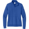 Custom Nike Womens Club Fleece Sleeve Swoosh 1/2-Zip Game Royal Blue