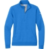 Custom Nike Womens Club Fleece Sleeve Swoosh 1/2-Zip Light Game Royal Heather Blue