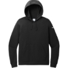 Custom Nike Womens Club Fleece Sleeve Swoosh Pullover Hoodie Black