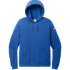 Custom Nike Womens Club Fleece Sleeve Swoosh Pullover Hoodie Game Royal Blue