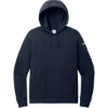 Custom Nike Womens Club Fleece Sleeve Swoosh Pullover Hoodie Midnight Navy Blue