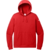 Custom Nike Womens Club Fleece Sleeve Swoosh Pullover Hoodie University Red