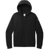 Custom Nike Womens Club Fleece Sleeve Swoosh Full-Zip Hoodie Black