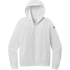 Custom Nike Womens Club Fleece Sleeve Swoosh Full-Zip Hoodie White