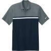 Custom Nike Dri-FIT Victory Colorblock Polo Cool Gray/Navy Blue/White