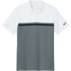 Custom Nike Dri-FIT Victory Colorblock Polo White/Cool Gray/Black