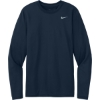Custom Nike Team rLegend Long Sleeve Tee College Navy Blue