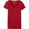 Custom Next Level Apparel Womens Ideal V-Neck Tee Red