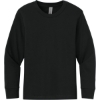 Custom Next Level Apparel Youth Cotton Long Sleeve Tee Black