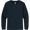 Custom Next Level Apparel Youth Cotton Long Sleeve Tee Midnight Navy Blue