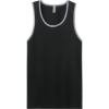 Custom Next Level Apparel Cotton Muscle Tank Black/Heather Gray