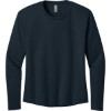 Custom Next Level Apparel Womens Cotton Relaxed Long Sleeve Tee Midnight Navy Blue
