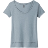 Custom Next Level Apparel Womens Festival Scoop Neck Tee. Stonewash Denim Blue