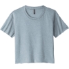 Custom Next Level Apparel Womens Festival Cali Crop Tee. Stonewash Denim Blue
