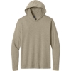 Custom Next Level Apparel CVC Long Sleeve Hoodie Heather Tan