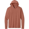 Custom Next Level Apparel CVC Long Sleeve Hoodie Heather Redwood Red