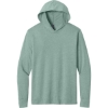Custom Next Level Apparel CVC Long Sleeve Hoodie Heather Seafoam Blue