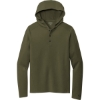 Custom OGIO Luuma Flex Hooded Henley Deep Olive Green