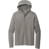 Custom OGIO Luuma Flex Hooded Henley Petrol Gray Heather