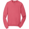 Custom Port & Co Beach Wash Garment-Dyed Crewneck Sweatshirt Fruit Punch Pink