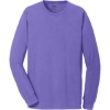 Custom Port & Co Beach Wash Garment-Dyed Long Sleeve Tee Amethyst Purple