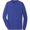 Custom Port & Co Beach Wash Garment-Dyed Long Sleeve Tee Blue Iris
