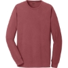 Custom Port & Co Beach Wash Garment-Dyed Long Sleeve Tee Red Rock