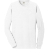 Custom Port & Co Beach Wash Garment-Dyed Long Sleeve Tee White