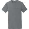 Custom Port & Co Beach Wash Garment-Dyed Pocket Tee. Coal Gray