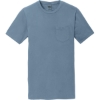 Custom Port & Co Beach Wash Garment-Dyed Pocket Tee. Denim Blue