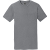 Custom Port & Co Beach Wash Garment-Dyed Pocket Tee. Pewter
