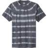 Custom Port & Co Allover Stripe Tie-Dye Tee Graphite Gray/Light Gray
